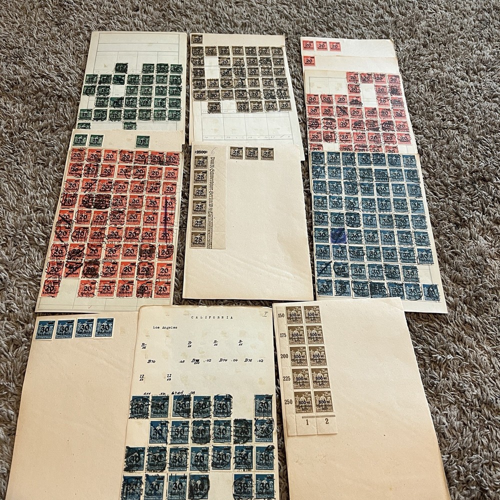 MASSIVE GERMANY MINT AND USED STAMP HOARD WORLD WAR I ERA INFLATION OVPTS