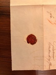 1850s Prussia Berlin Folded Letter Concentric Rings Wax Seal Postal History