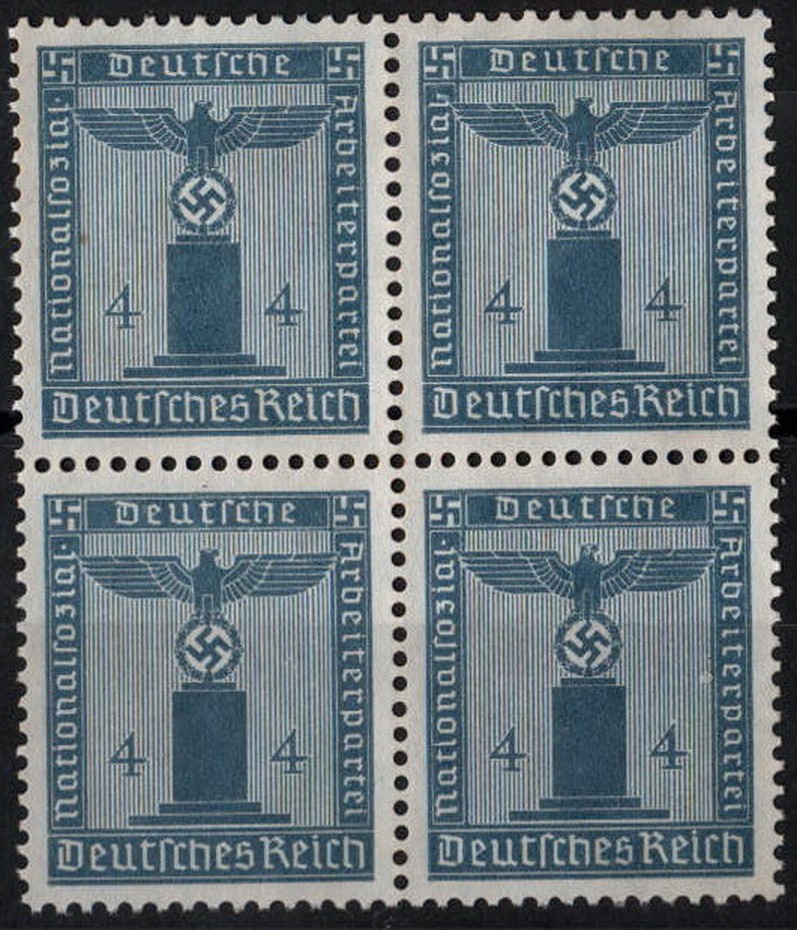 Stamp Germany Official Mi D157 Sc S14 Block 1942 WWII Reich War Franchise MNH