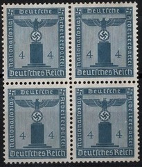 Stamp Germany Official Mi D157 Sc S14 Block 1942 WWII Reich War Franchise MNH