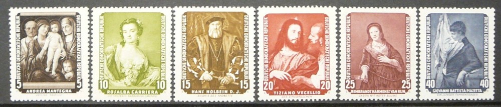 Germany DDR Stamps – Dresden Painting Gallery_1957 – MNH.