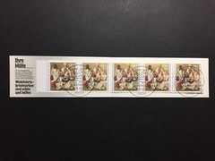 GERMANY STAMP BOOKLET 1992 RED CROSS CHRISTMAS NOEL ROTES KREUZ RARE!! xa89