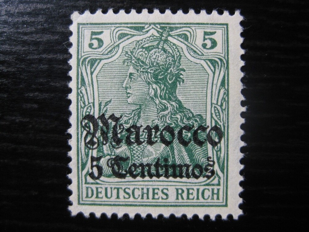 MOROCCO GERMAN COLONY OFFICES Mi. #35 scarce mint stamp! CV $10.25