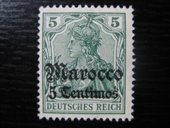 MOROCCO GERMAN COLONY OFFICES Mi. #35 scarce mint stamp! CV $10.25