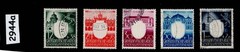Stamp set Sc NB28-NB32 Embossed Swastika Germany 1943 Occupied Poland #2944a