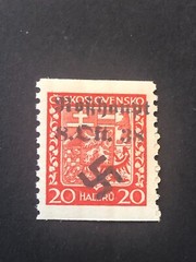 SUDETENLAND WWII-GERMAN OCC. Local ovpt (ROSSHAUPT) 20 h. MNH /s3 #426