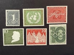 Germany # 736-738 & 740-742 MNH * 2024 Scott Catalogue Value $ 18.65