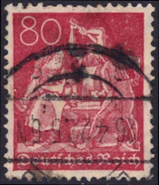 GERMANY 171 – Iron Workers „1922 Carmine Rose“ (pc13366)