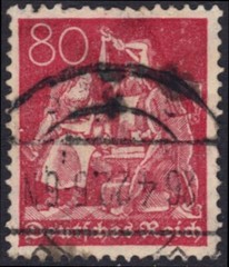 GERMANY 171 – Iron Workers „1922 Carmine Rose“ (pc13366)