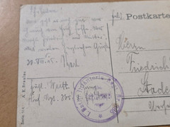 WWI Soldiers Military Feldpost Postcard Honor Protects the German Army 1915