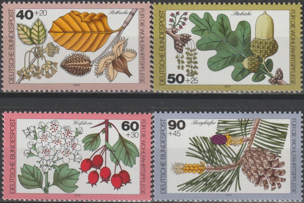 Germany-FRG Welfare Forest Fruits & Nuts 1979 MNH-5 Euro