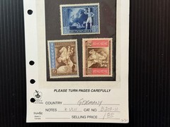 Germany B201-205, 209-211, 237-240,298-301 MH 2024 Scott Catalogue Value $ 15.35
