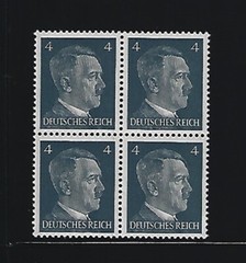MNH stamp block / Adolf Hitler / PF04 Sc 508 / WWII Germany / 1941 Third Reich
