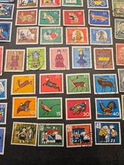 German Stamp Collection Lot 1950s Many Sets Jugend Welfare Birds Animals