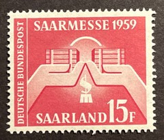 Travelstamps: 1959 Germany SAAR Stamps Mi 447 International Fair Mint OG H