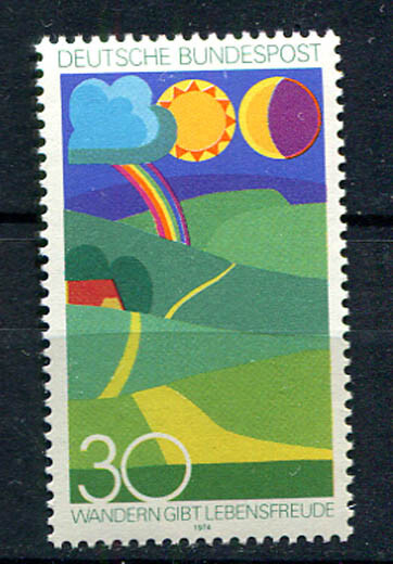 Germany – BRD : Hiking promotion stamp from 1974 – mint NH