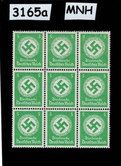 MNH Stamp Block PF05 Sc 082 1934 Large WWII Official Third Reich Germany #3165a