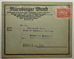 1923 Germany Deutches Reich 200 Mark #Mi. Nr. #248 Postal History Cover
