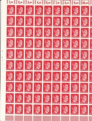 Stamp Germany 12 PF Adolf Hitler Sheet 1941 WWII 3rd Reich German MNH Faults 2