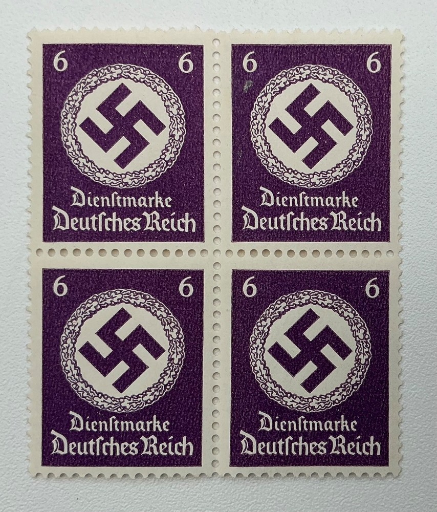 1942 issue WWII official PF06 ScO95 Third Reich Germany Stamp Block 4