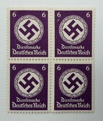 1942 issue WWII official PF06 ScO95 Third Reich Germany Stamp Block 4