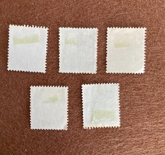Lot of 5 East Germany DDR 1955-1957 5 Year Plan Stamps