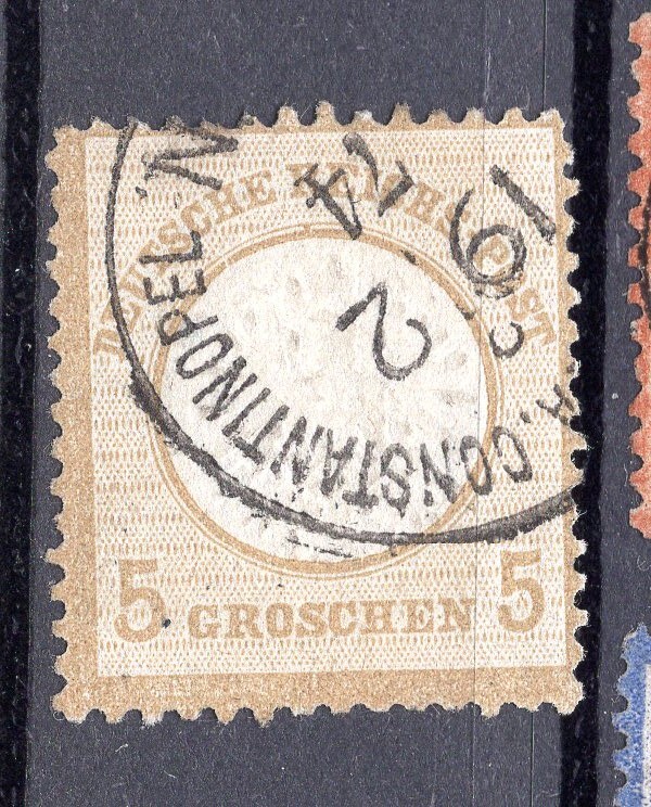 Offices in Turkey, 1872 Michel V 22, VF++ Beauty used