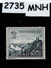 MNH Stamp B161 1939 Germany Castles Cathedrals Mountains Winter relief #2735