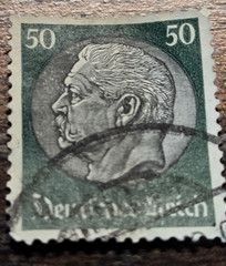 German Deutsches Reich Paul Von Hindenburg 16 Stamp Set – 1933