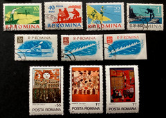 Romania Art, Fishing, Rowing, Tourism Stamps Used