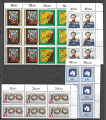 Germany 1981 Mixed Selection 11 x Blocks of 4/6 MNH