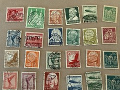 Lot Of 65 Used And Unused German Stamps From The 1920’s And 1930’s