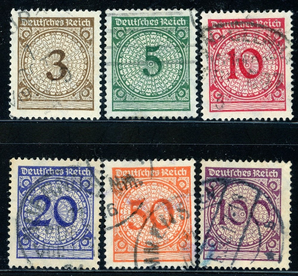 Stamps Germany, Scott # 323-328 used, complete set
