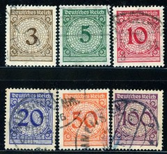Stamps Germany, Scott # 323-328 used, complete set