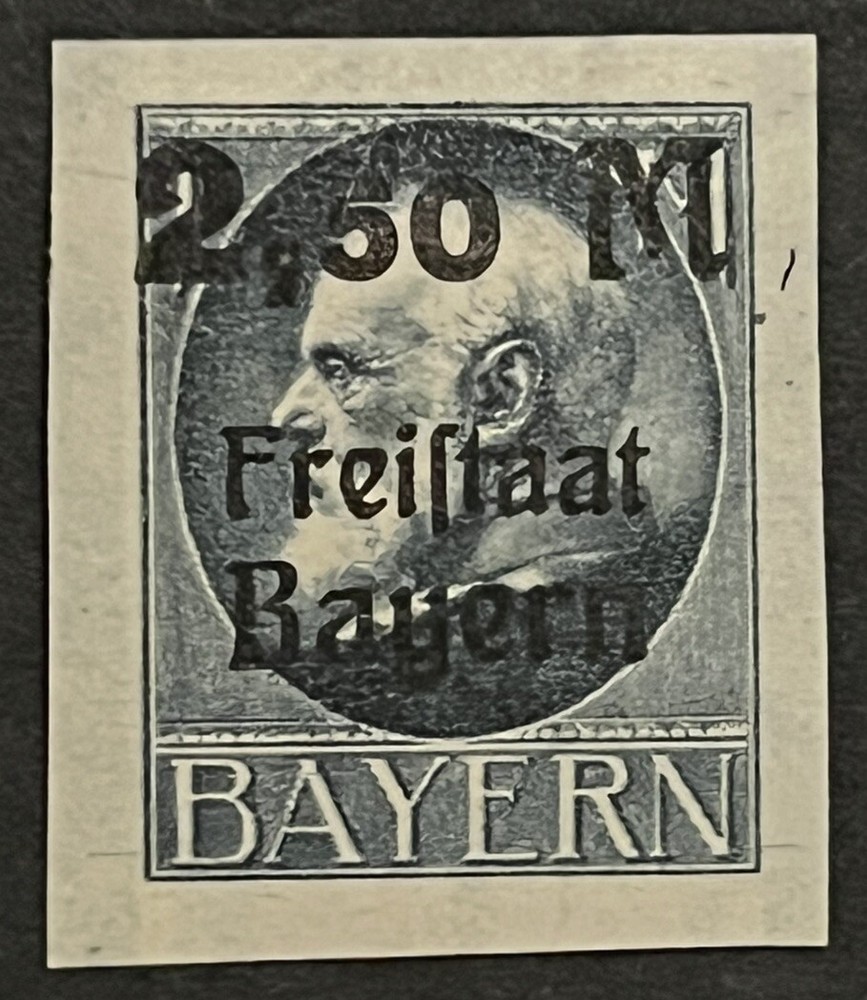 Travelstamps: Germany Bayern Imperf Stamps Mi 176 – 2.50 Mark OP Mint MOGH