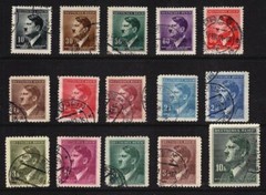 1 Group of Used 1940’s Bohemia & Moravia Czechoslovakia WWII Adolf Hitler Stamps