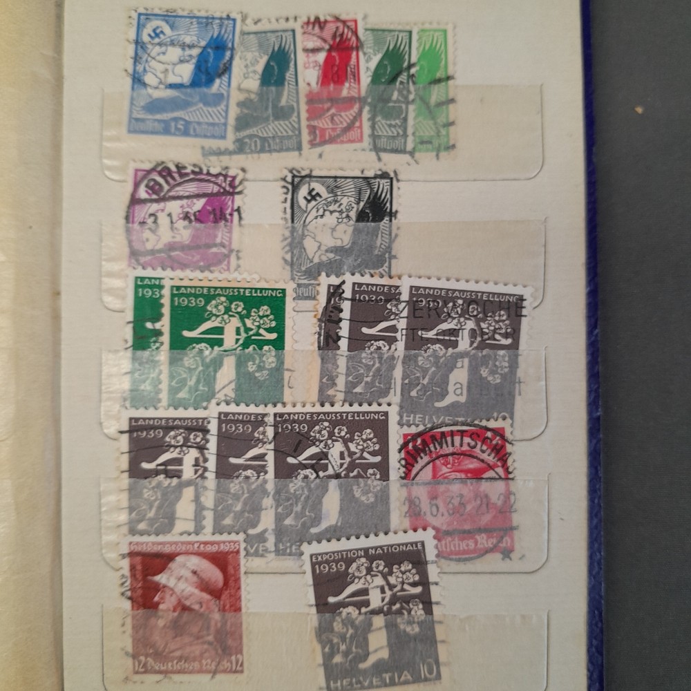 SELL-16. Album Of Stamps Antique Alemania And Suiza. Themed Policies And Mil