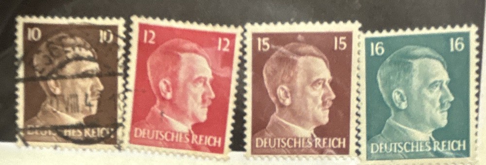 Germany Deutsches Reich Postage Stamps Lot of 4 (10,12,15,16) Used
