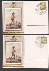 Germany 1941 two cachet post cards for Stamp Day/ Tag Der Briefmarke