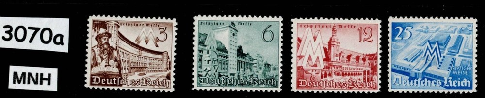 MNH stamp set Sc 494-497 Third Reich Germany 1940 Leipzig Spring Fair #3070a