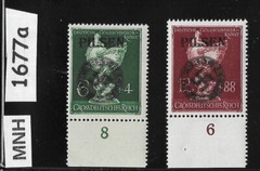 MNH stamp set B286-287 Modern Fantasy Overprints Dresden Goldsmith society 1677a
