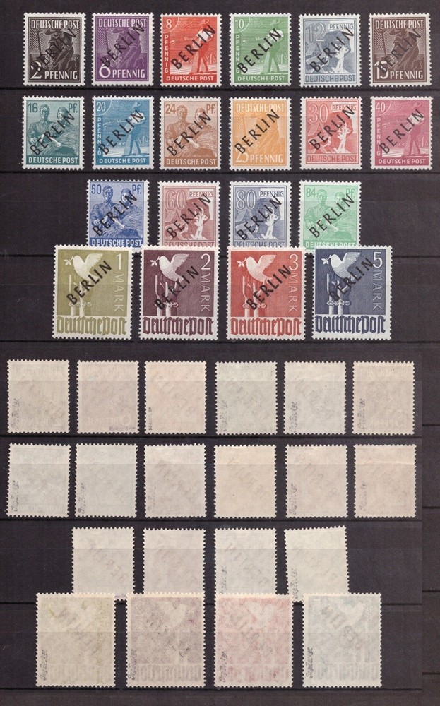 USA0075) Germany Berlin 1-20 MNH signed, Black overprint