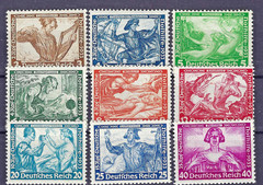 Germany Third Reich 1933 – Wagner‘ Opera’s- MH Mi# 499-507 *