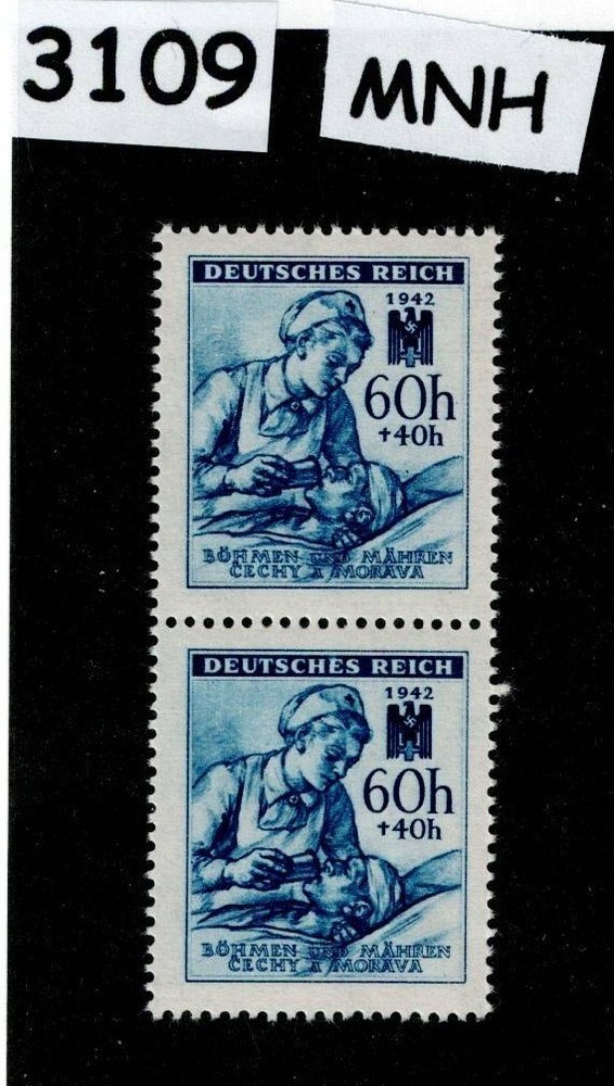 MNH Stamps B11 1942 Germany WWII / Red Cross Nurse with Wounded soldier #3109