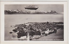Airship Graf Zeppelin LZ 127 1916 Germany Vintage Real Photo Postcard