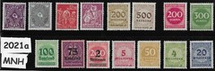 MNH stamps GERMANY All different Pre 1930 Empire Republic Overprints #2021a