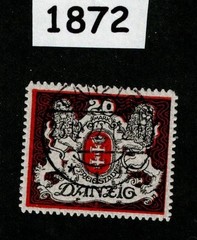 Used stamp Sc 80 Gdansk Poland Danzig 1921 Germany post WWI #1872