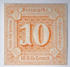 Travelstamps: German States – Thurn & Taxis 1859-64 Sc#14, MOGLH, 10silb.grosch