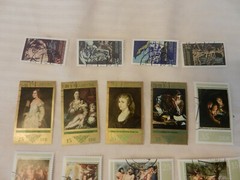 Lot of 27 East Germany Stamps from 1977 Rubens Art, Sports, Animals, More