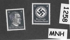 MNH stamp set Hitler & WWII Swastika 1941 & 1942 PF04 Third Reich Germany #1258